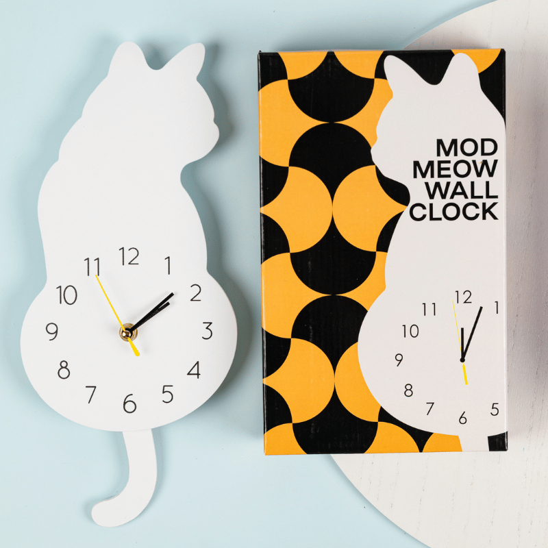 Mod Meow Wall Clock