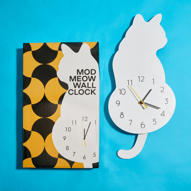 Mod Meow Wall Clock