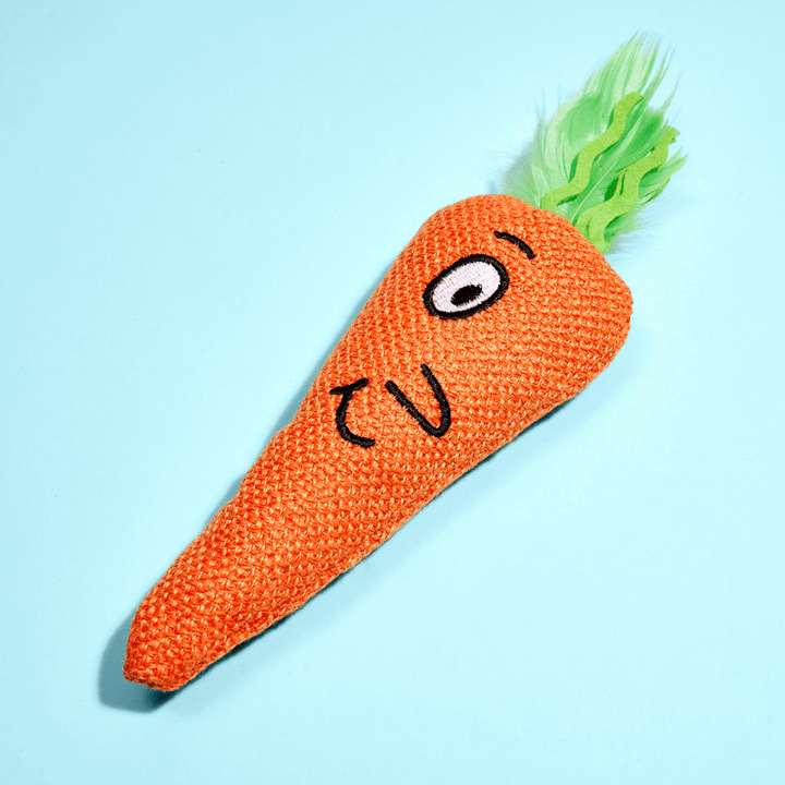 Nosey Carrot Kicker Catnip Toy