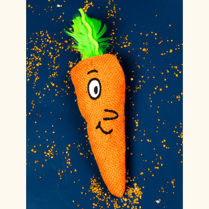 Nosey Carrot Kicker Catnip Toy