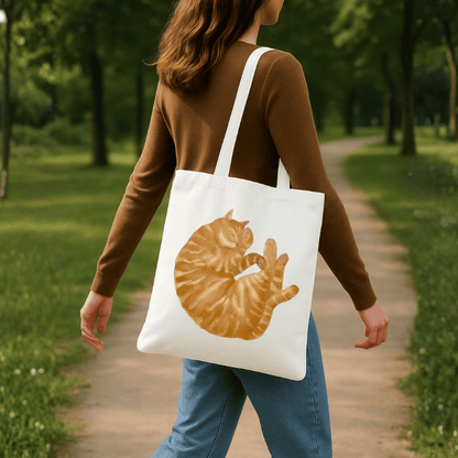 Orange Tabby Cat Canvas Tote Bag