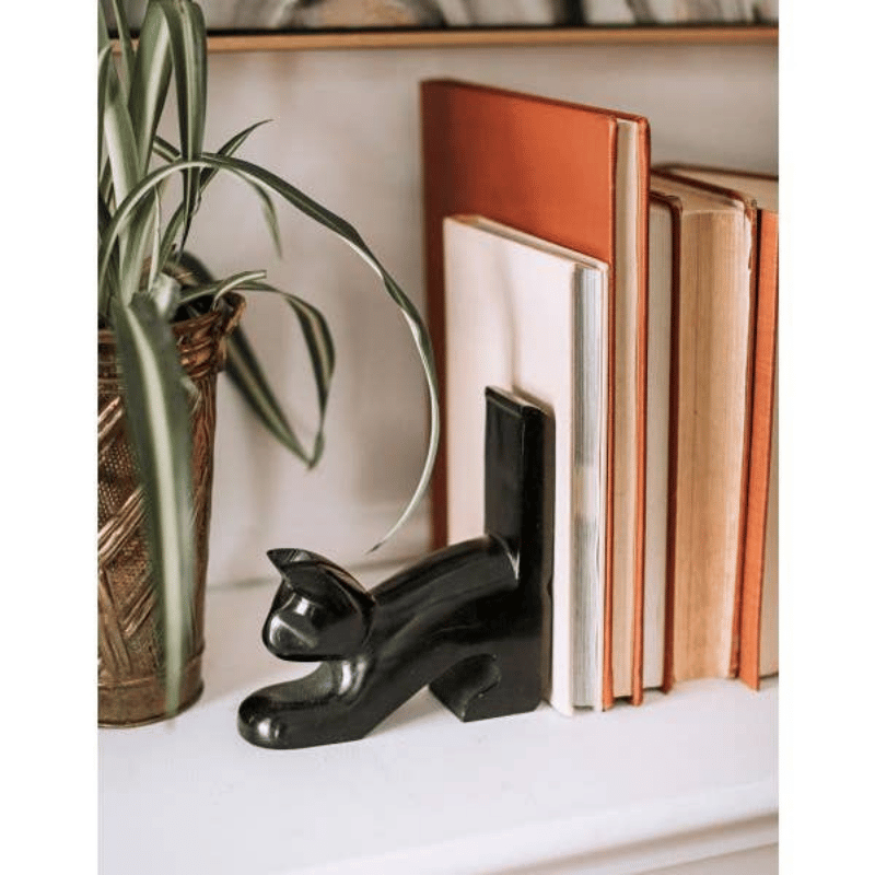 Playful Cat Bookends