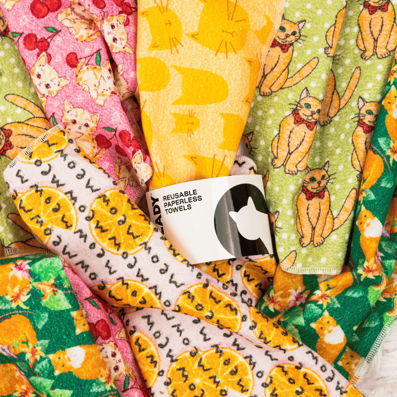 Reusable Cats Paperless Towels