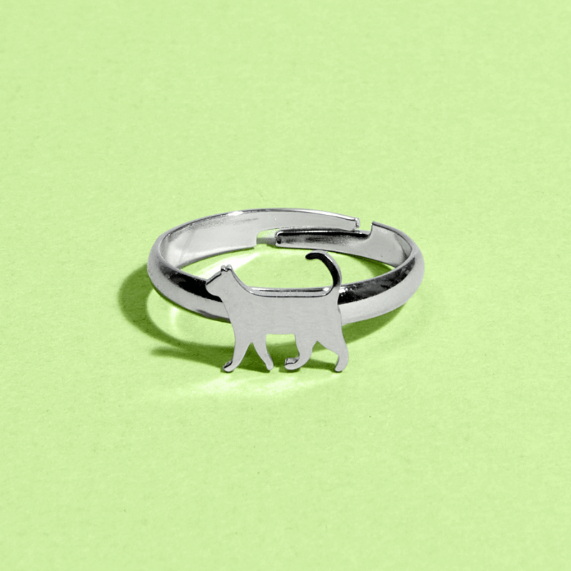 Silhouette Cat Ring