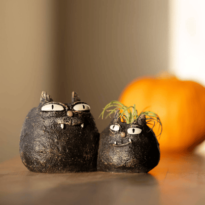 Spooky and Fang Cat Blobhouse Planters
