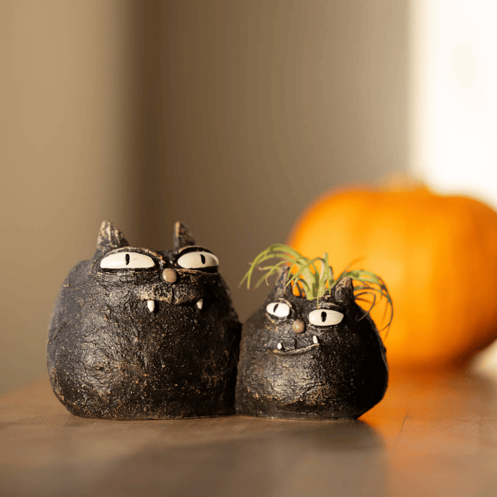 Spooky and Fang Cat Blobhouse Planters