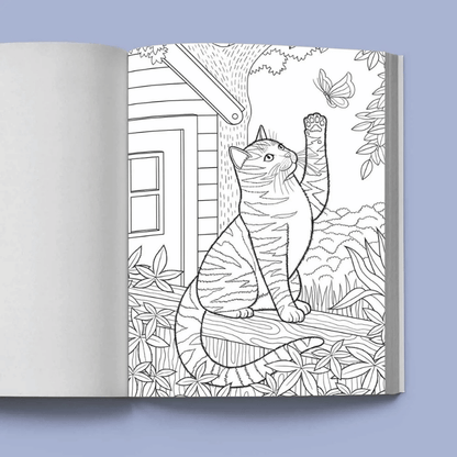Stress Relief Cat Coloring Book