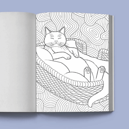 Stress Relief Cat Coloring Book