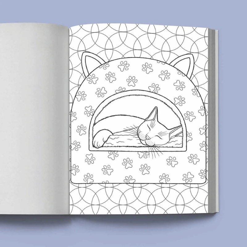 Stress Relief Cat Coloring Book