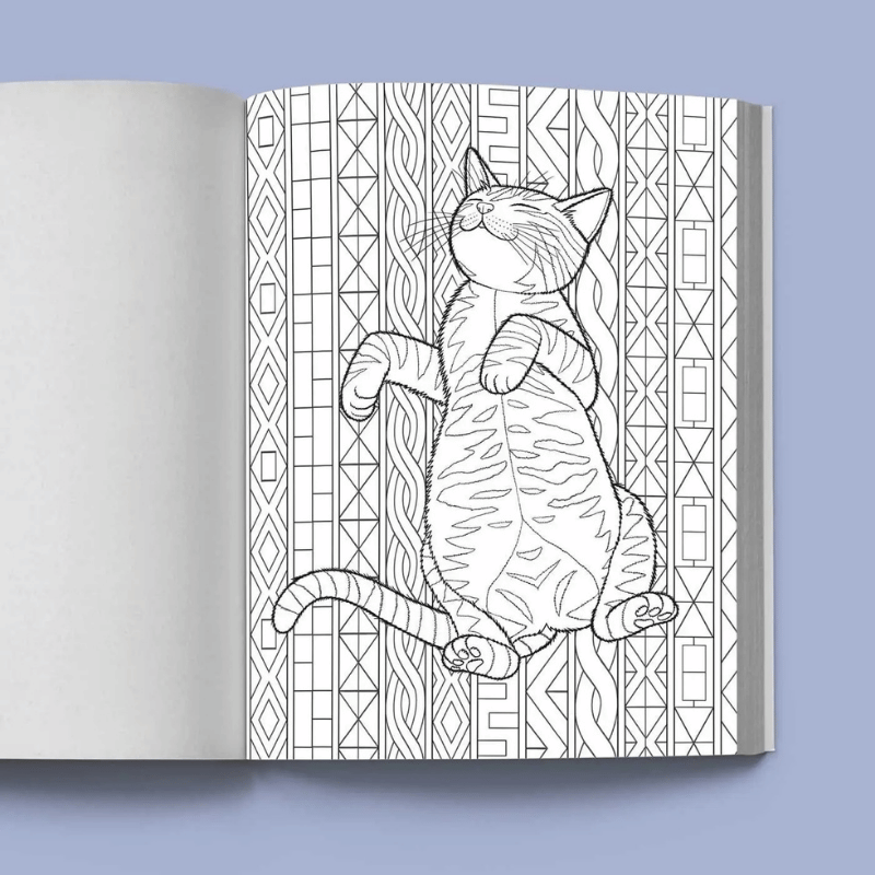 Stress Relief Cat Coloring Book