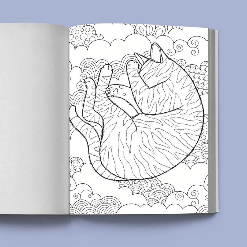 Stress Relief Cat Coloring Book