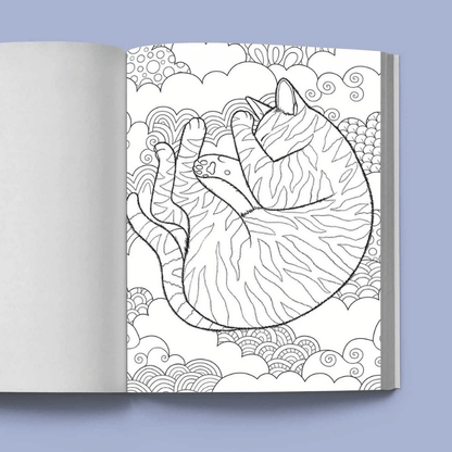 Stress Relief Cat Coloring Book