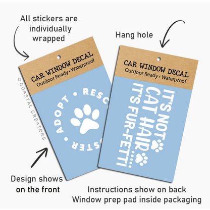 Tell Your Cat I Said Pspsps White Vinyl Car Decal