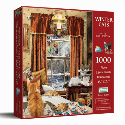 Winter Cats 1000 Pc Puzzle