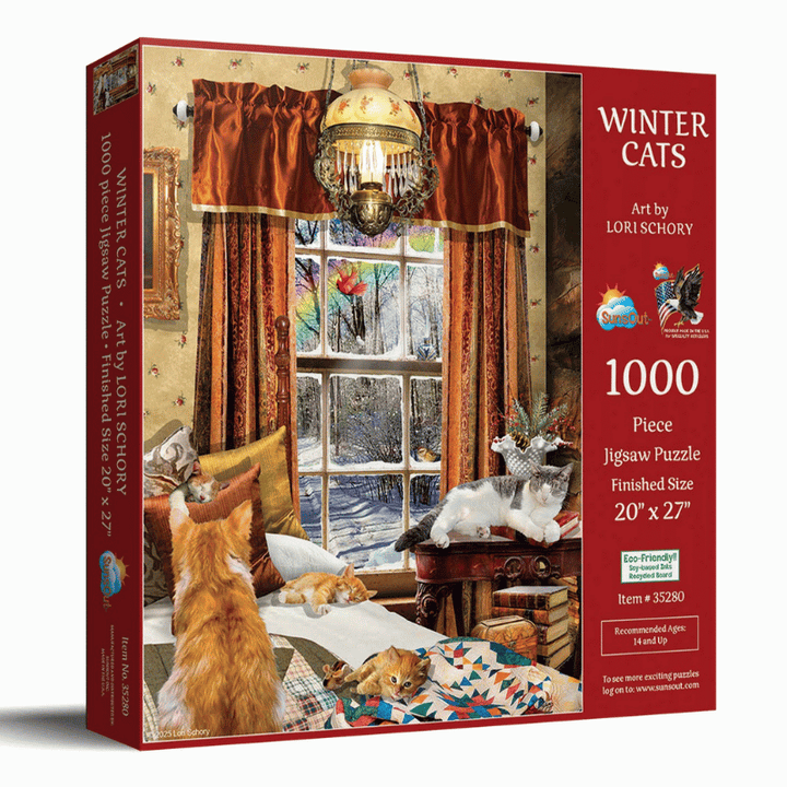 Winter Cats 1000 Pc Puzzle
