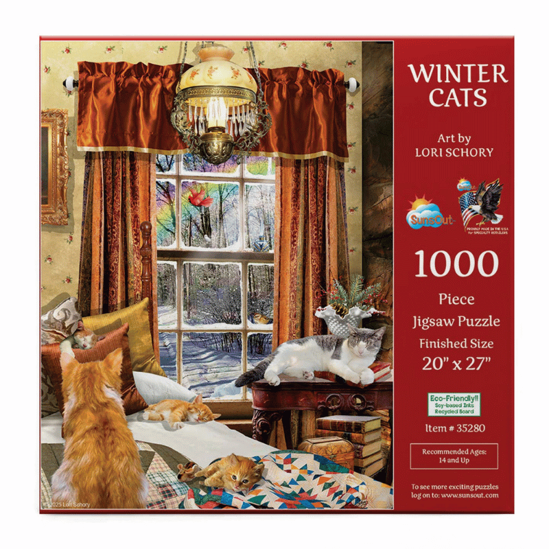 Winter Cats 1000 Pc Puzzle