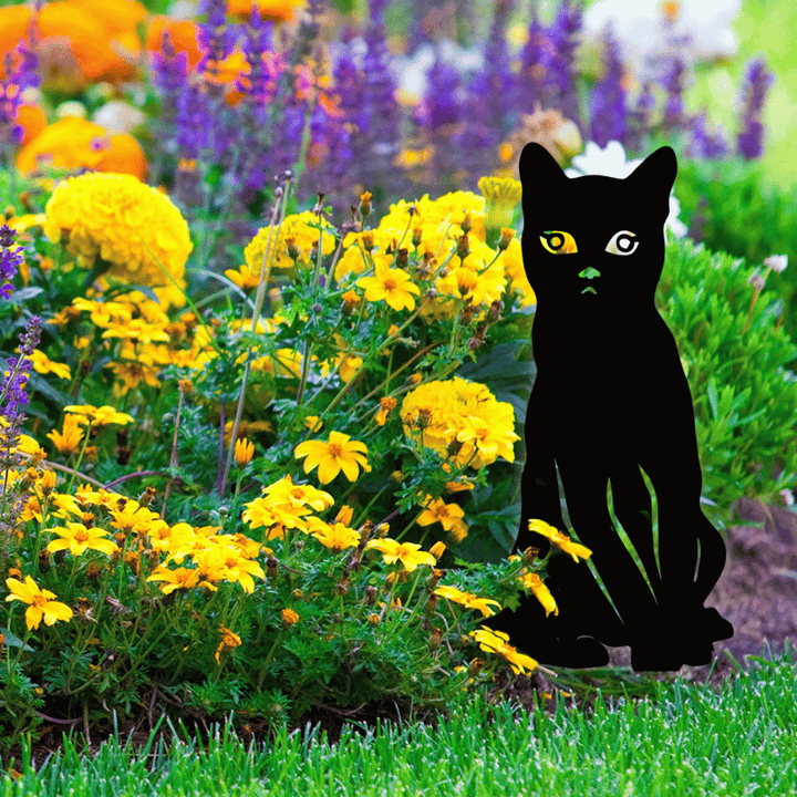 Black Cat Garden Stake