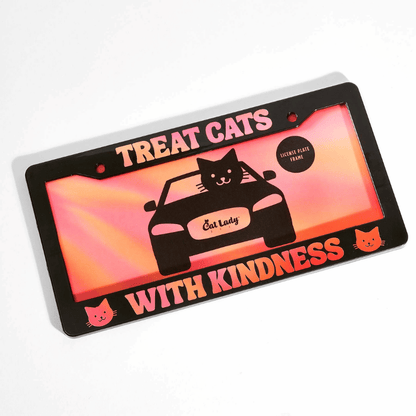 "Treat Cats..." License Plate Frame