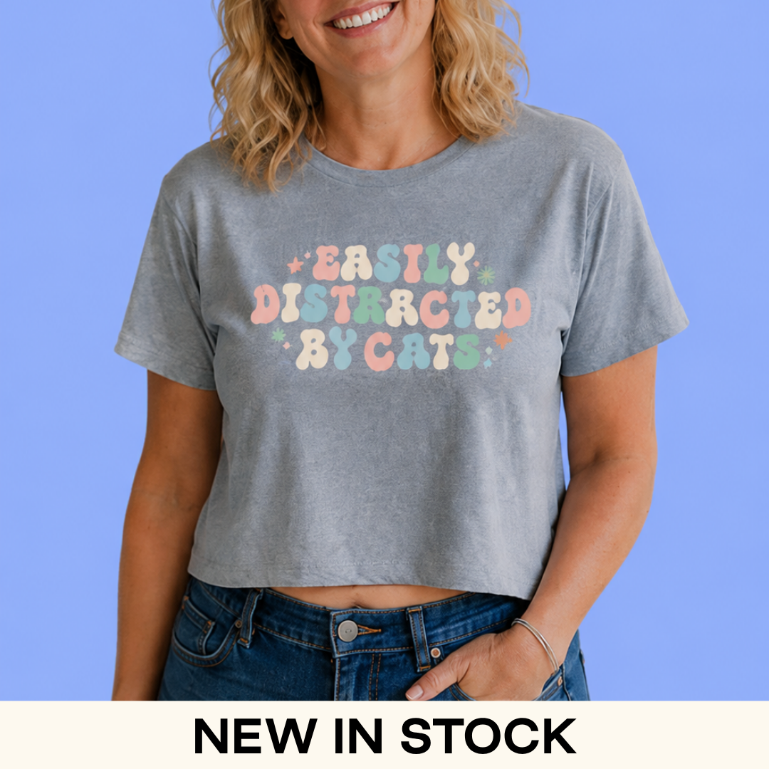 Easily Distracted By Cats Woman's Crop Top