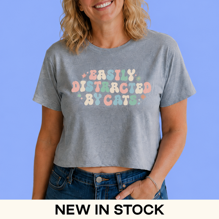 Easily Distracted By Cats Woman's Crop Top